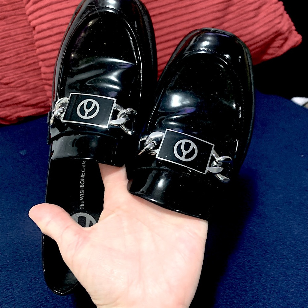 Wishbone collection lift wedge patent leather shoes 7